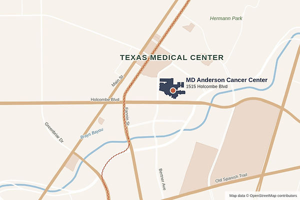 Map of the Texas Medical Center area in Houston
