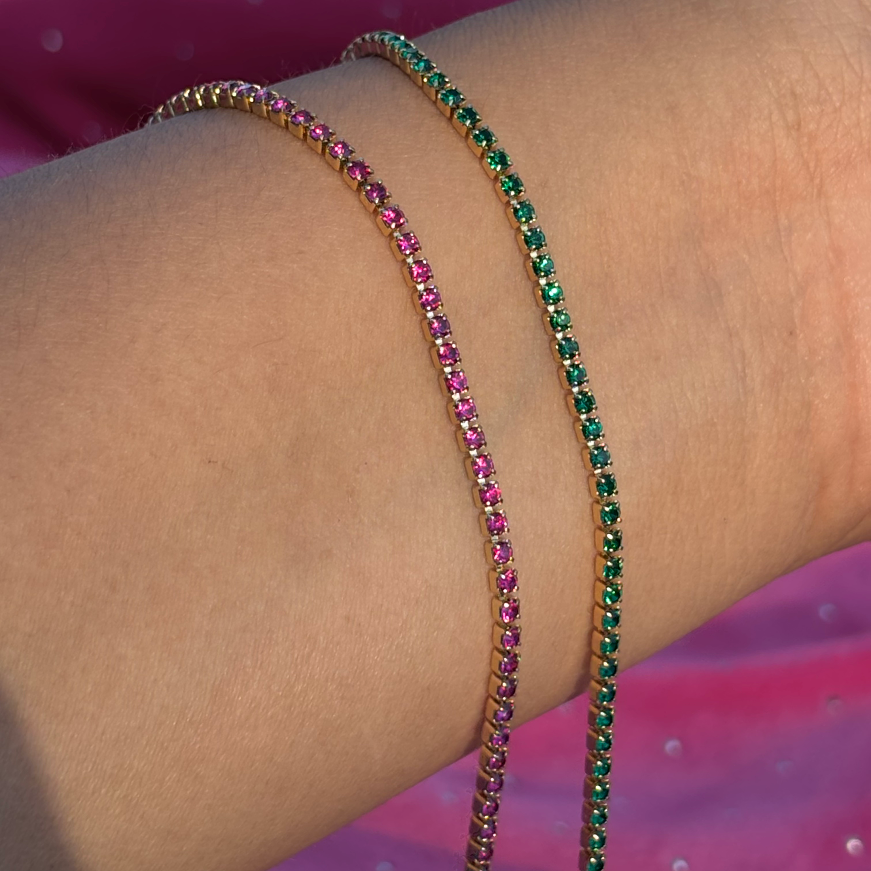 Color tennis bracelet 