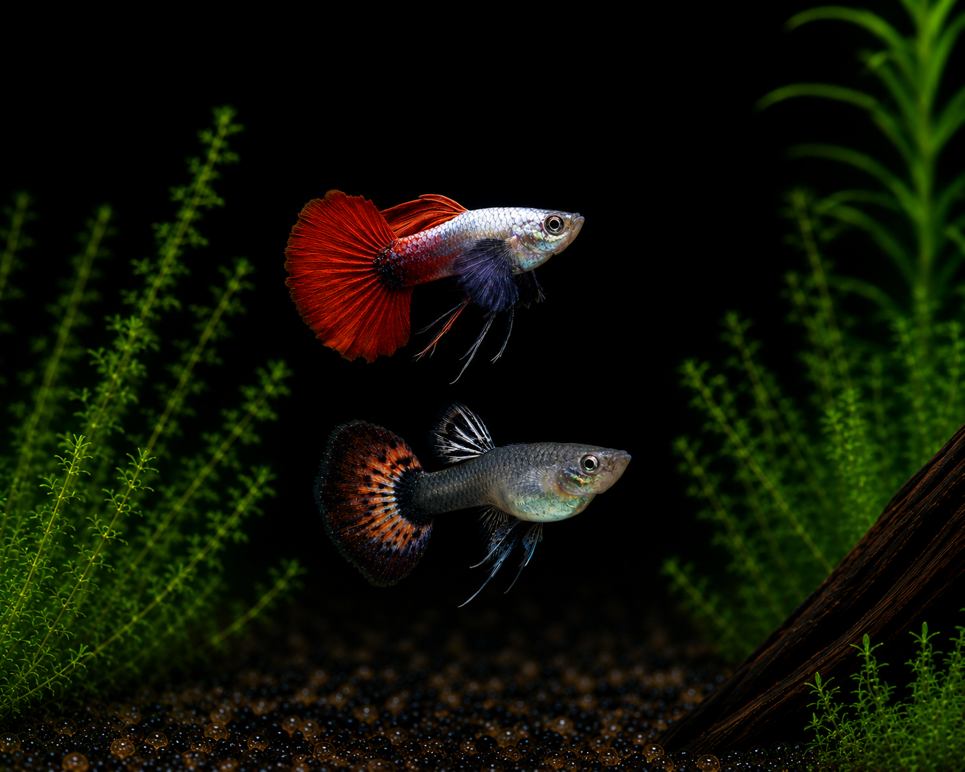 Guppy de cola roja de Dumbo