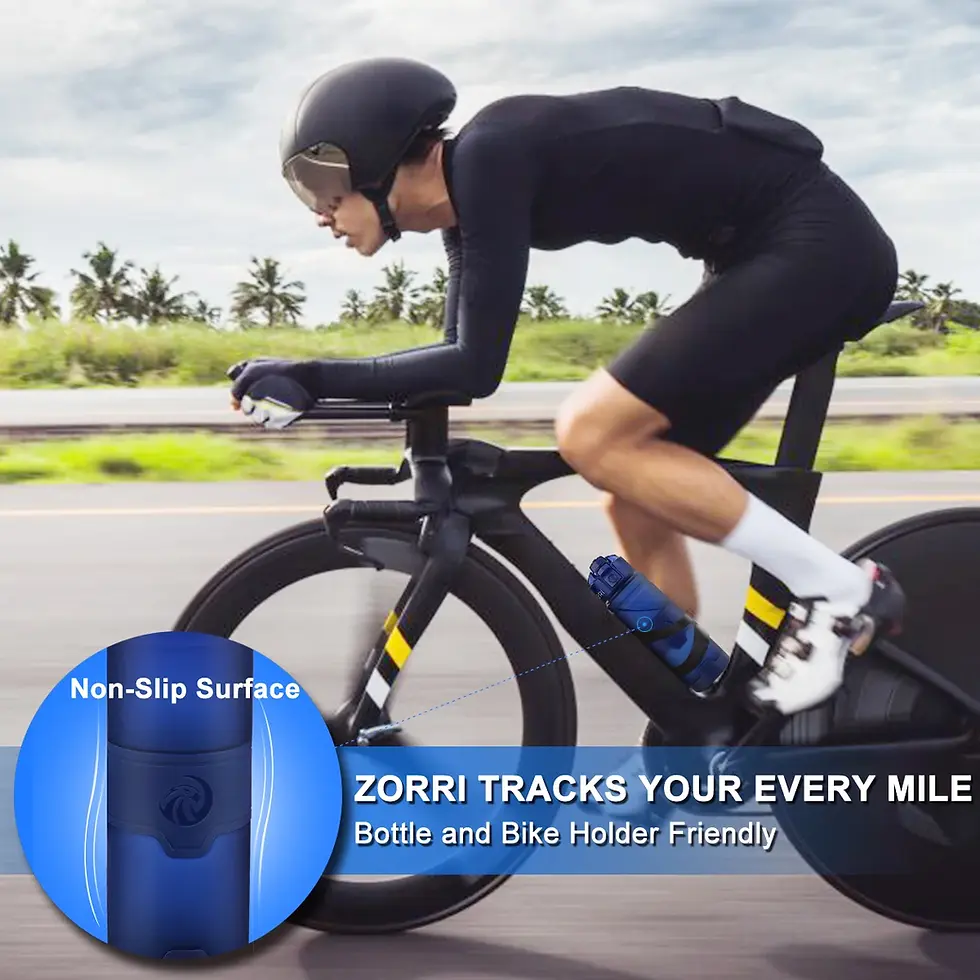 Thumbnail: ZORRI BPA Free Sports Water Bottle CE/EU Protein Shaker Gym Outdoor