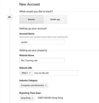 create new account