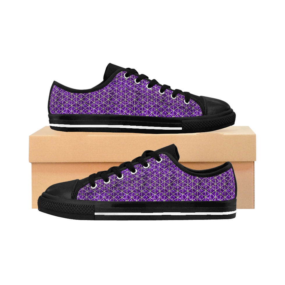 Purple Pyramids - Duvall Male-Sized Canvas Shoe