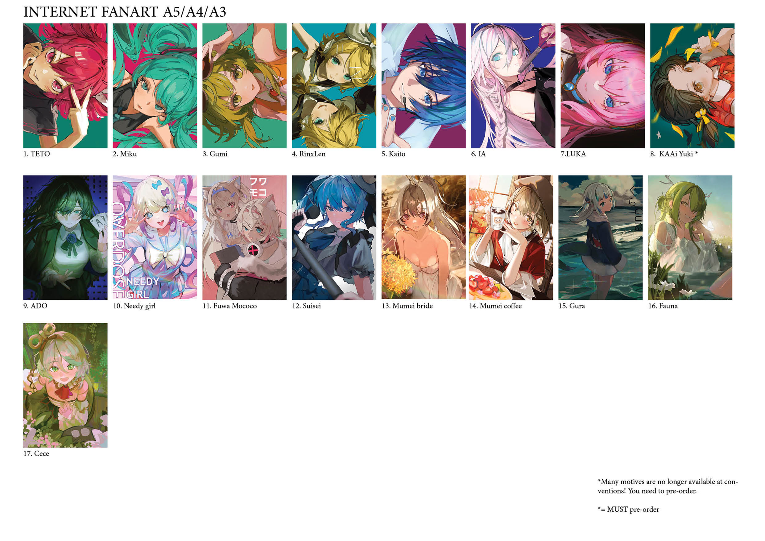 Internet Fanart A5/A4/A3