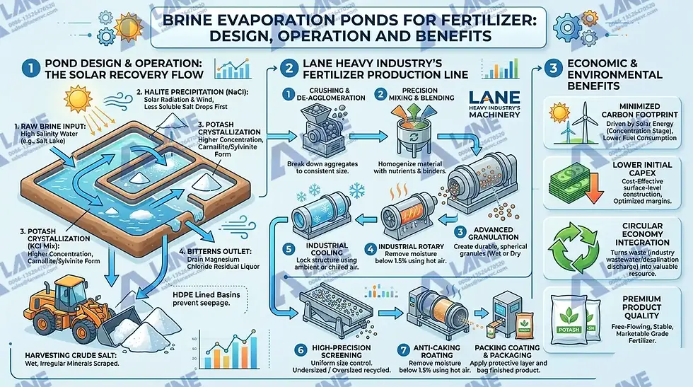 Brine Evaporation Ponds for Fertilizer: Design, Operation and Benefits