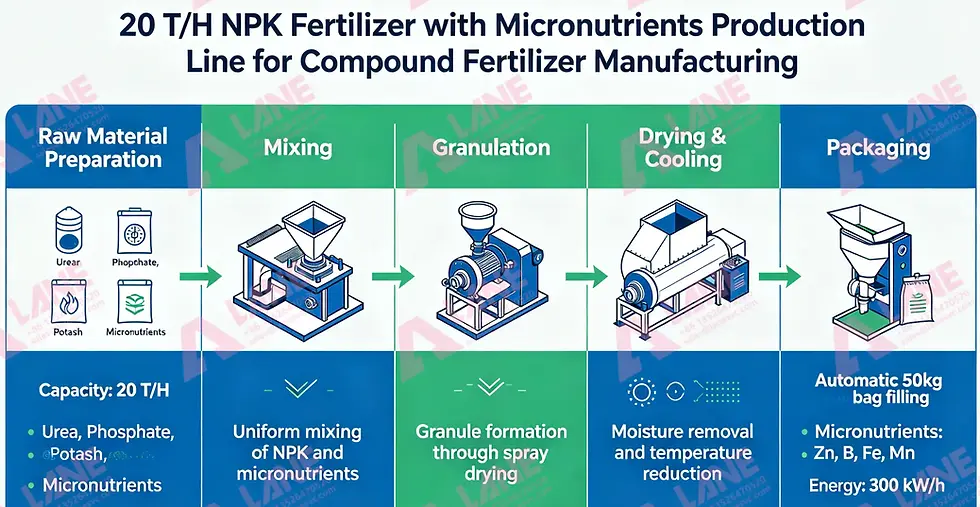 NPK fertilizer with micronutrients production line