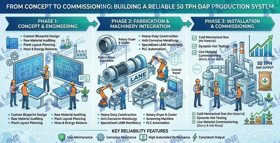 50 TPH DAP production system