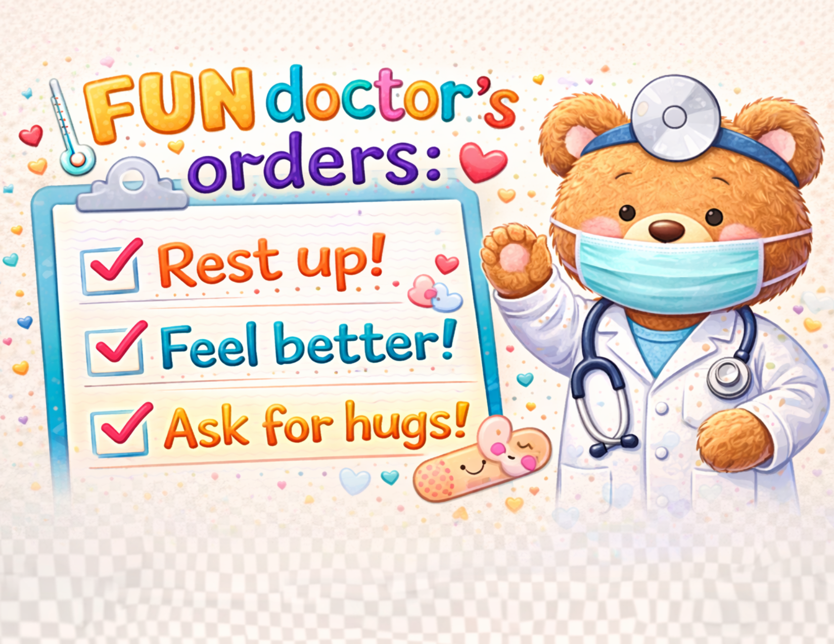 Teddy Doctor's Order Postcard
