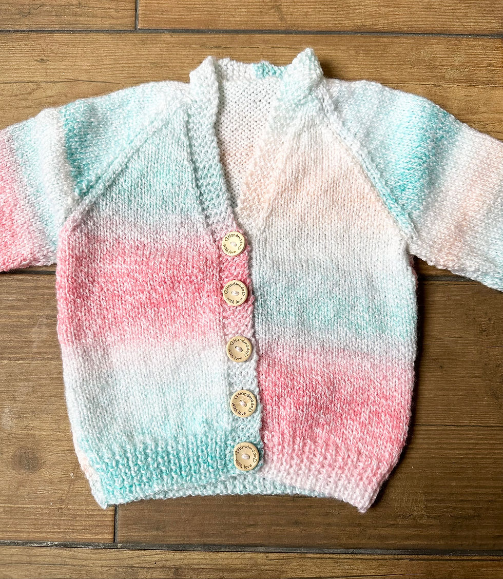 Pink & White Ombre cardigan 1-2 years