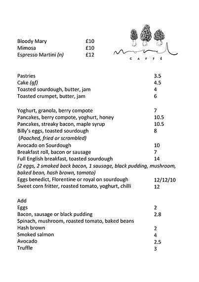 Caffe Morel Breakfast Menu