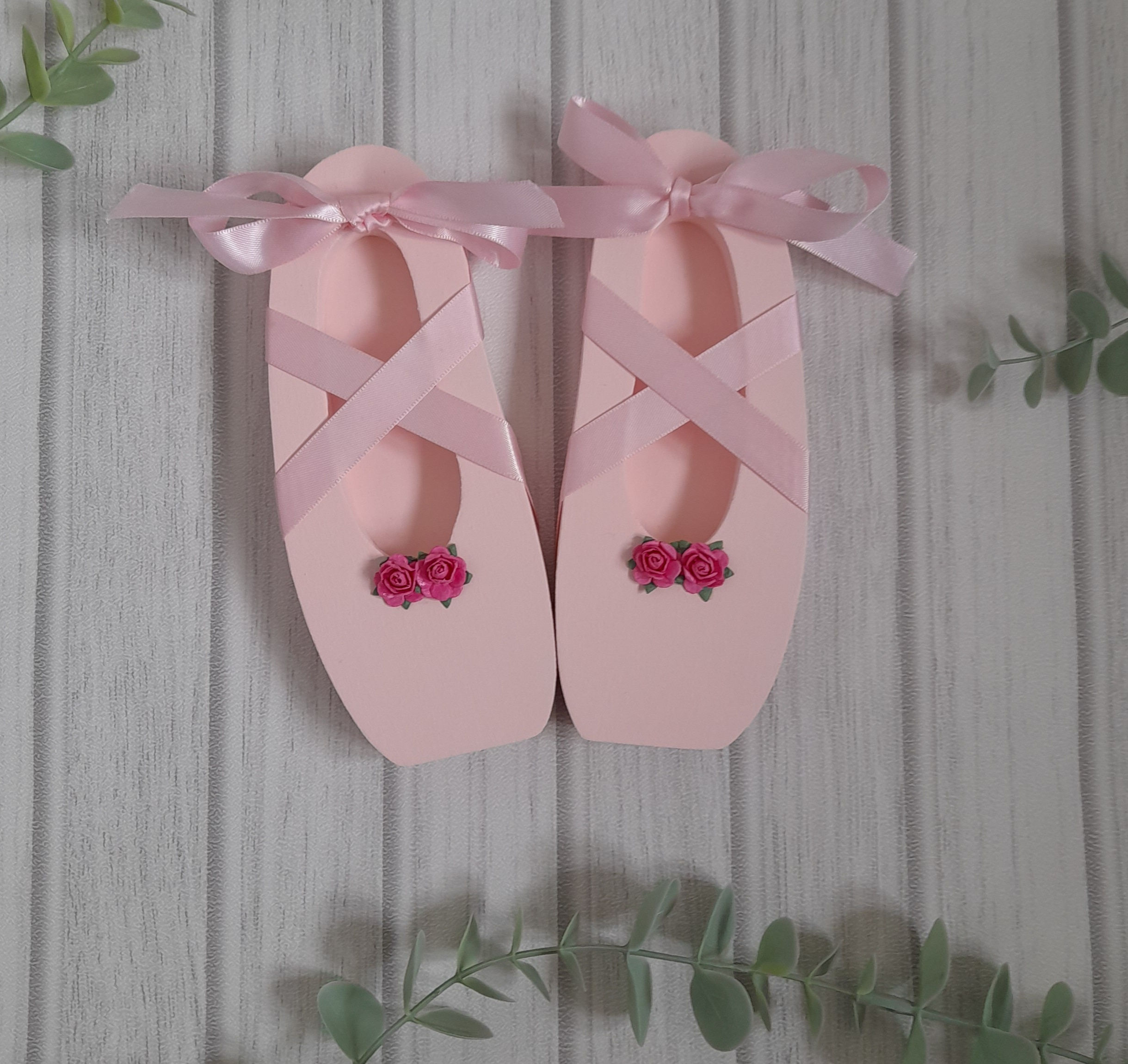 Pair Of Wooden Freestanding Ballet Shoes