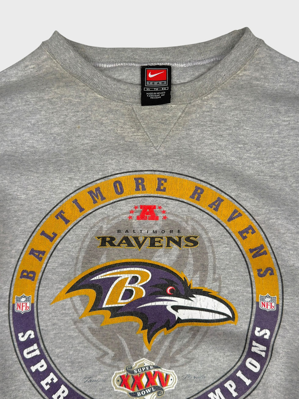 Thumbnail: Vintage 2001 XL Baltimore Ravens SB Champs Nike Crewneck Sweatshirt