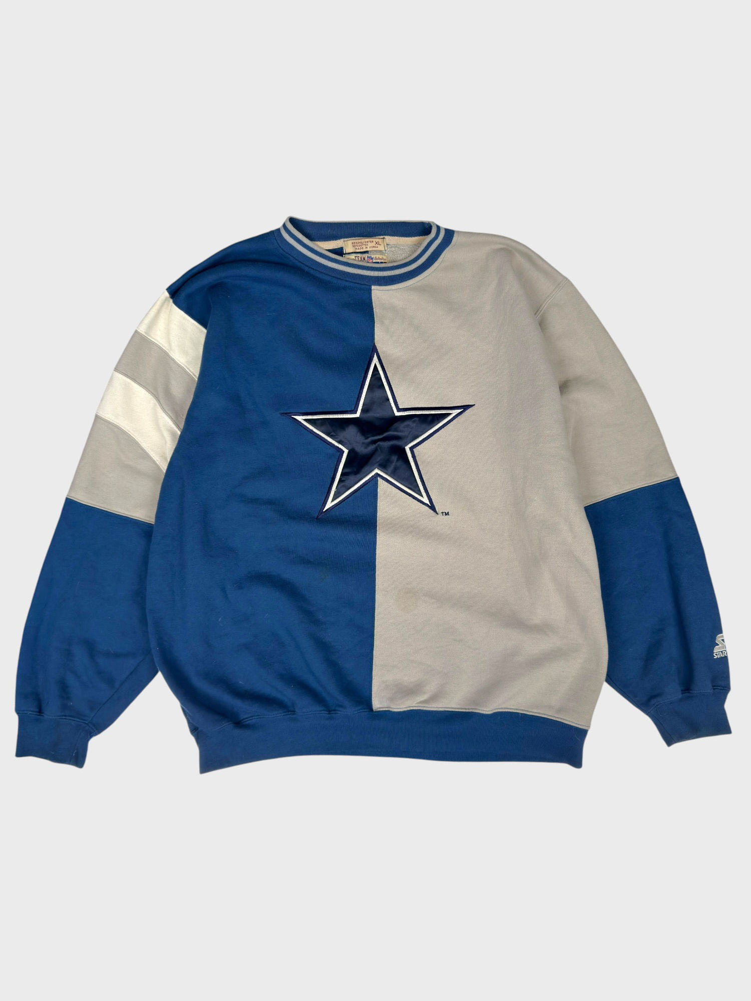 Vintage 90s XL Starter Dallas Cowboys Split Crewneck Sweatshirt