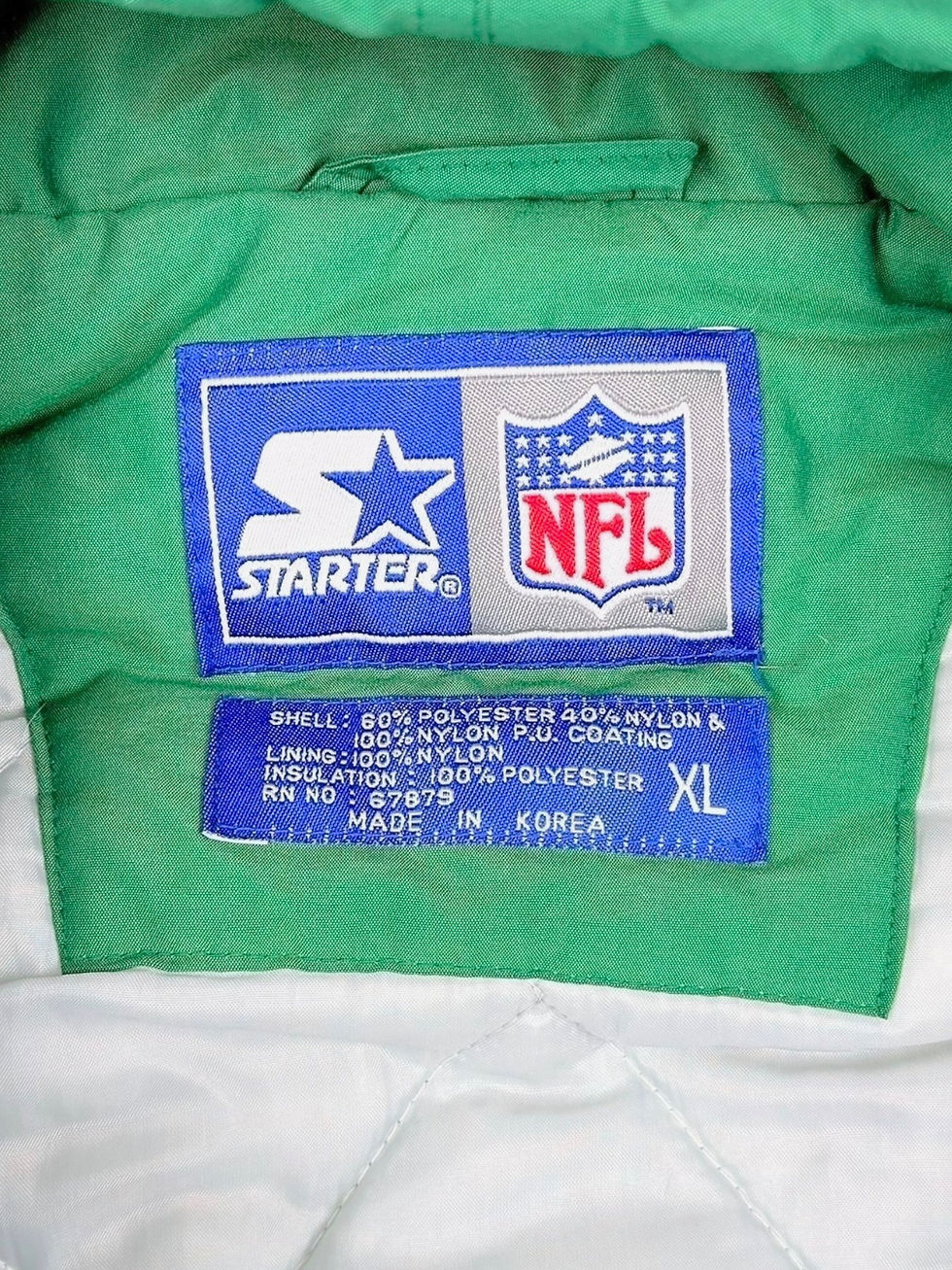 Thumbnail: Vintage 90s XL Starter Kelly Green Philadelphia Eagles Zip-Up Jacket