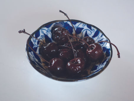Pickled and spiced preserved cherries