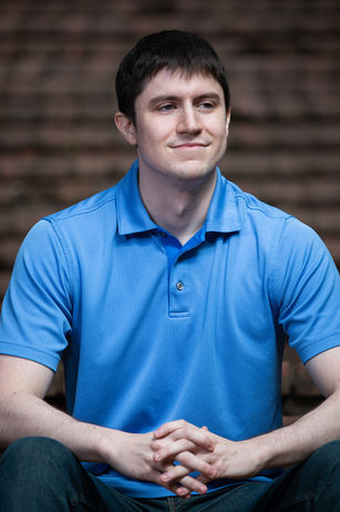 Professional dating profile picture of a young man, captured outdoors in Portland, Oregon