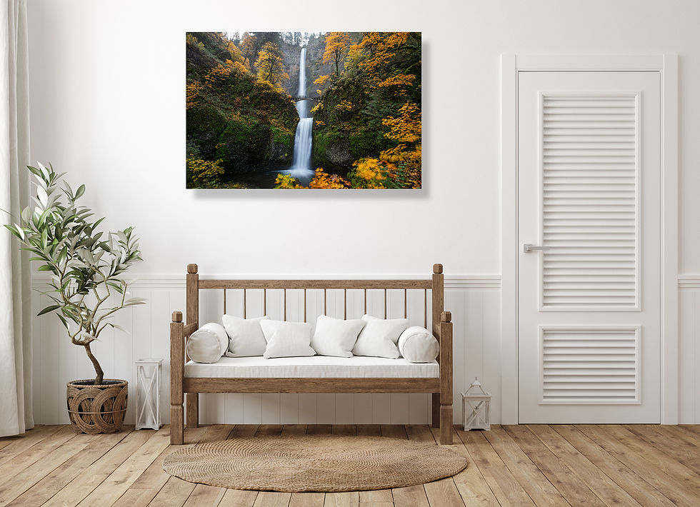 Thumbnail: Fall at Multnomah Falls in Columbia River Gorge, Oregon - Wall art print