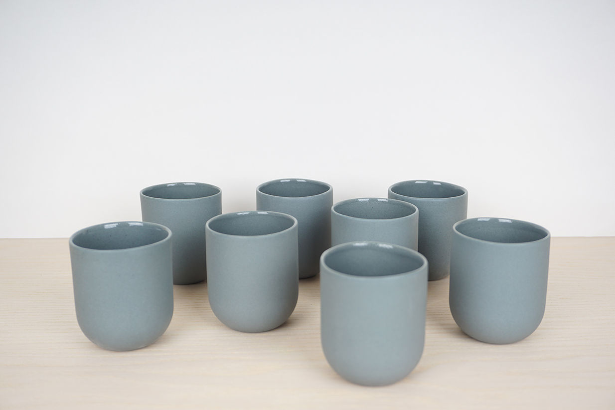 Espresso - Dark grey + grey glaze - smooth finish / 00051/1-00057