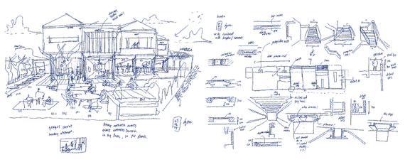 Some of our sketches for our client's projects