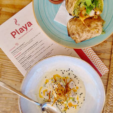 A plate of ceviche in a restaurant in Algarve