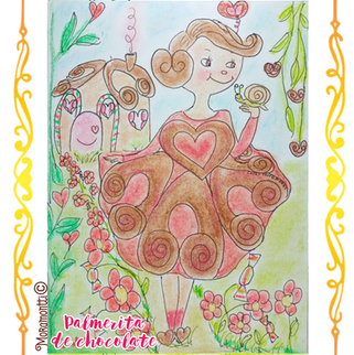 palmerita chocolate, personaje, ilustración ilustradora moramontti