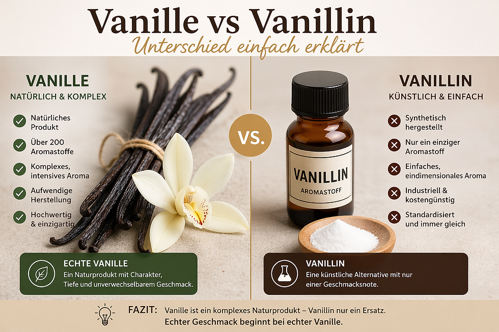 Vanille vs. Vanillin – Der echte Unterschied und warum echte Vanille überlegen ist