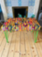 Upholstered coffee table padded footstool, Ottoman, footstall, bench