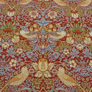William Morris Strawberry Thief Red.