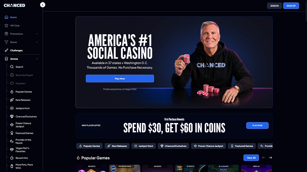 Chanced homepage