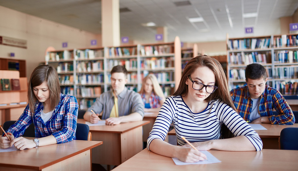 Students Taking Exams