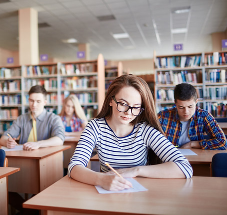 Students Taking Exams