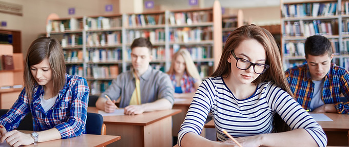 Students Taking Exams
