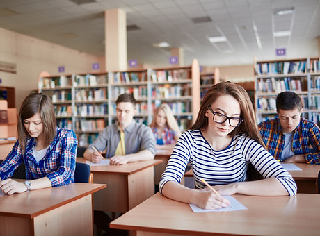 Students Taking Exams