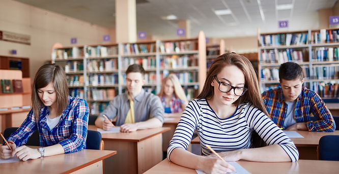 Students Taking Exams