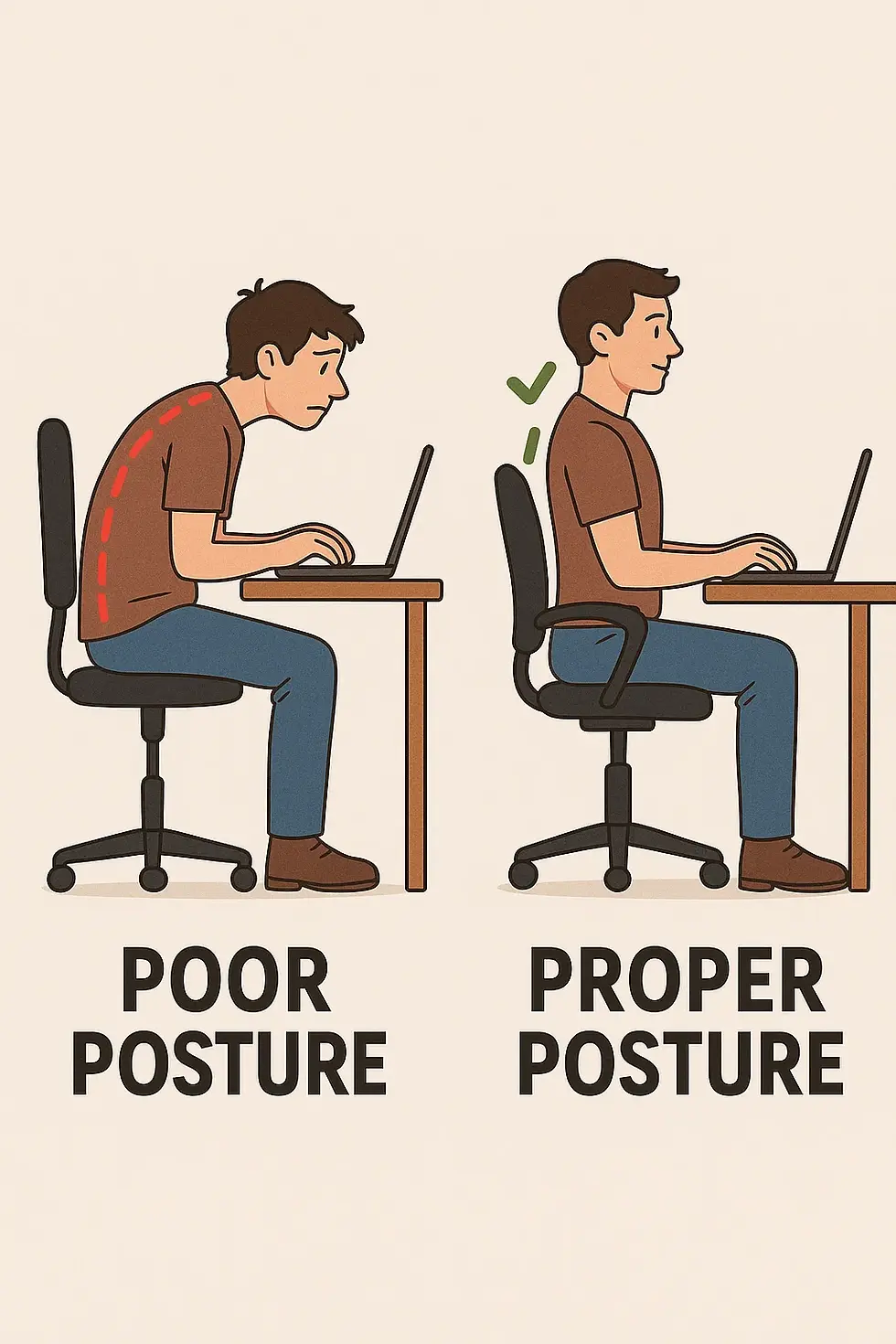 sitting with bad posture