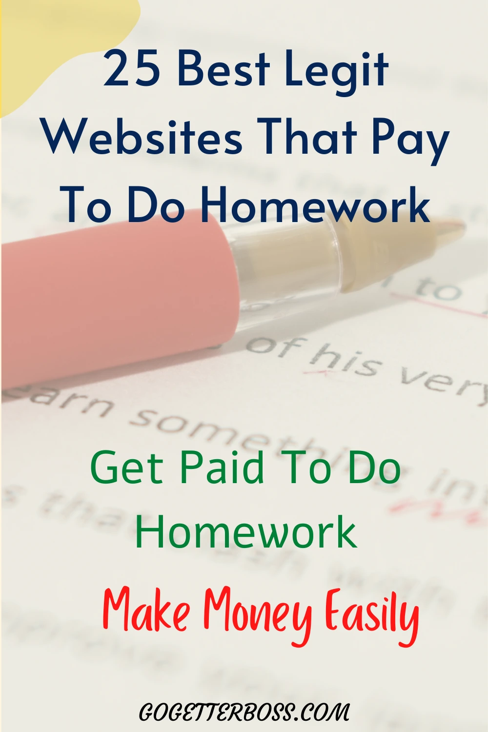 pay tutor to do homework Get paid to do homework
