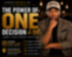 THE POWER OF ONE DECISION LIVE