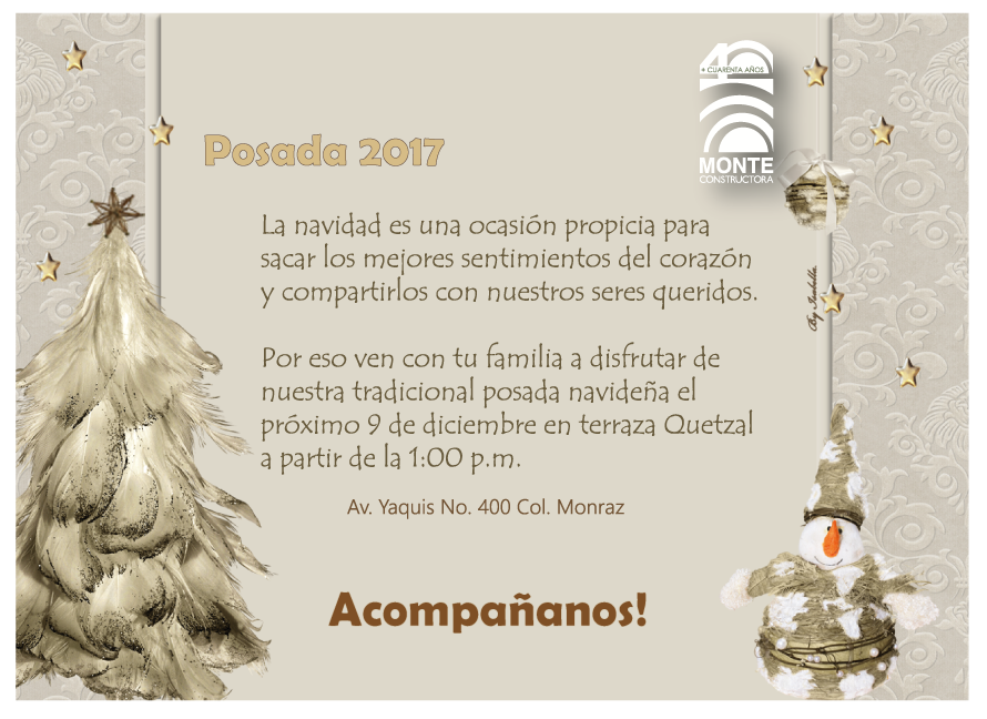 para nuestra tradicional posada familiar!!