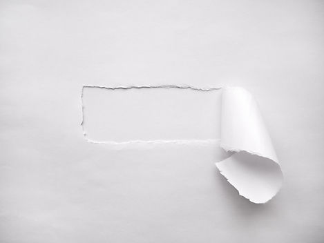 Realistic white torn paper with space for text. A strip of paper with uneven edges. copy s