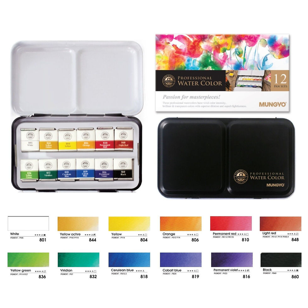 Thumbnail: Mungyo Professional Watercolour  Half-pan set  專業水彩半磚套裝系