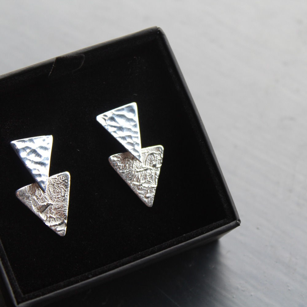 Silver Fireworks Earrings