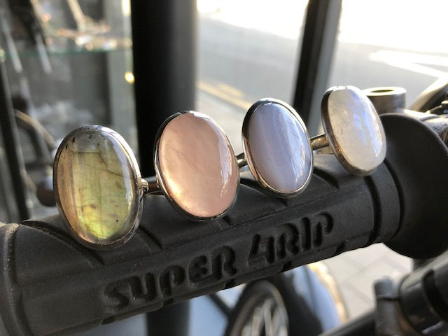 Thumbnail: Adjustable Rings Semi Precious Stone