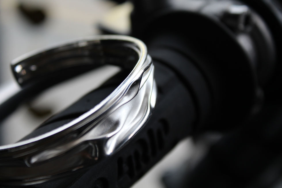 Thumbnail: Sterling Silver Ruched Bracelet