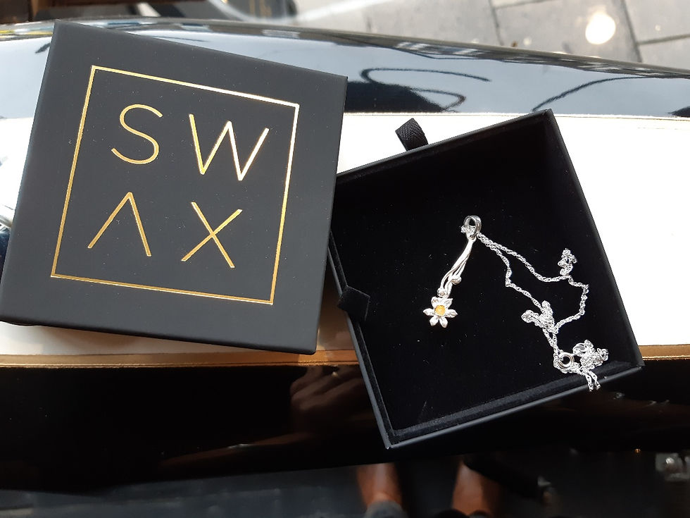 Thumbnail: Silver and Gold Plated Daffodil Necklace