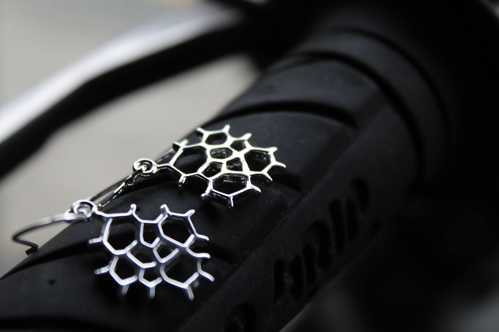 Thumbnail: Honeycomb Silver Earrings