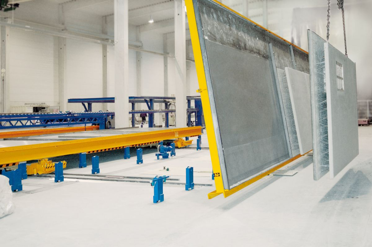 Precast concrete line