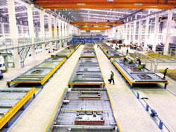 Precast concrete line