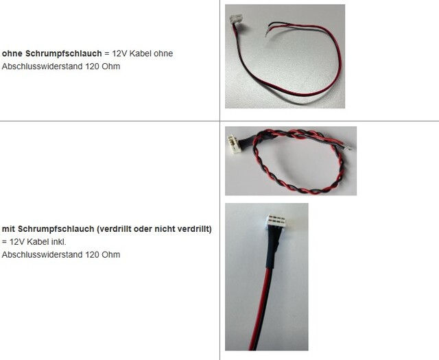 Kabel CAN+120R, e4f-x2 0,5 m