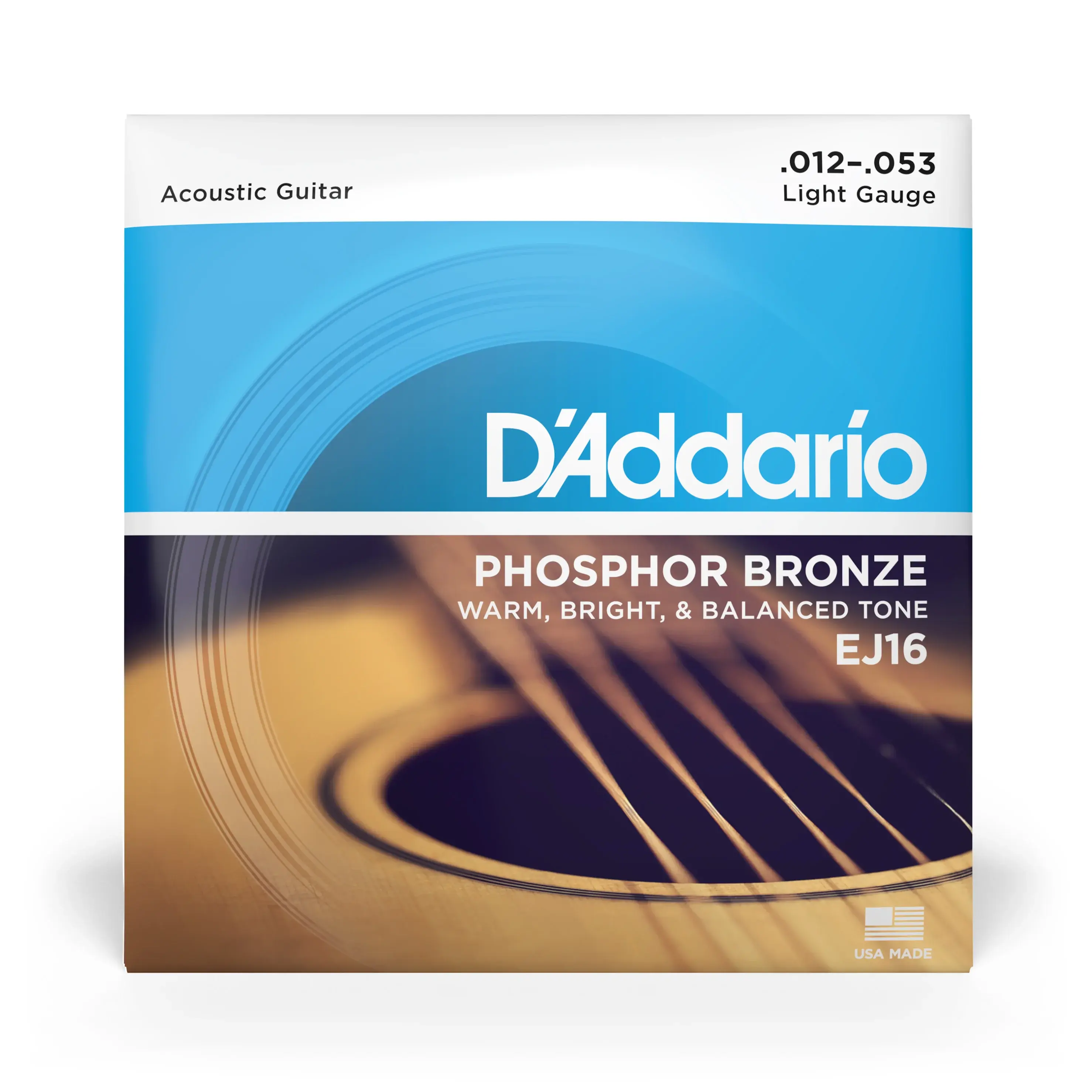 D'addario Acoustic Phosphor Bronze .12-.53 Light Gauge