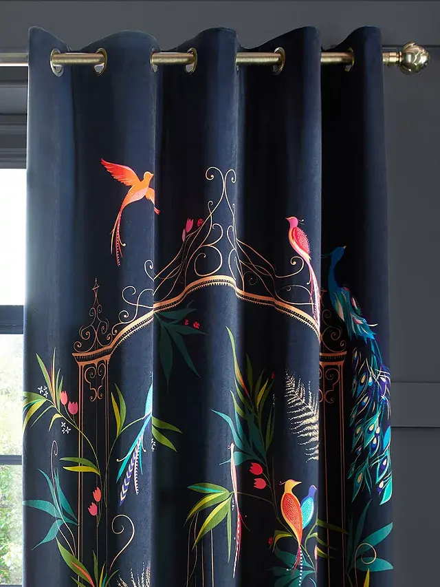 Thumbnail: SMOKEY BIRDS EYELET CURTAINS