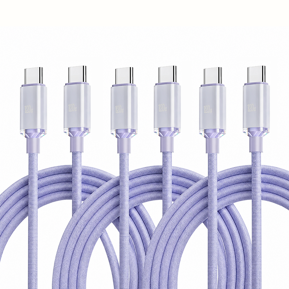 Thumbnail: NNBILI 3pcs 6A USB Type-C to Type-C 120W Cord for iPhone 17 16 Xiaomi OnePlus Mo